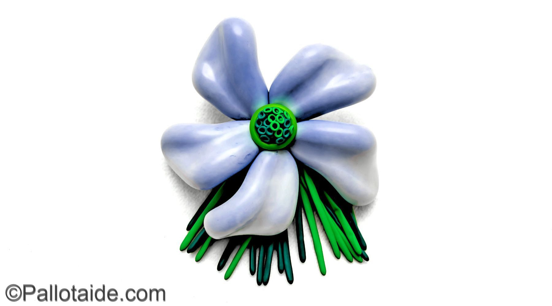 green fantase flower - made using 100% latex balloons by Pallotaide - tehty pelkistä lateksi-ilmapalloista. Fantasiakukka.